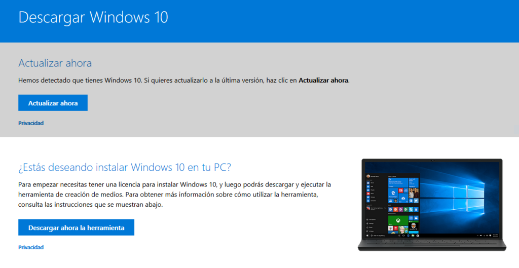 Pagina De Actualizaciones, Microsoft